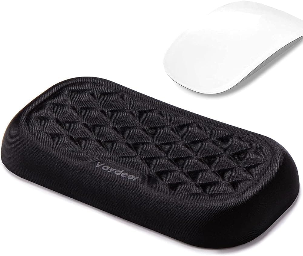 Vaydeer Mouse Wrist Rest Pad, Memory Foam Hand Rest Support Padded for Office, Computer, Laptop, Typing and Wrist Pain Relief and Repair (5.91 inch, Black)