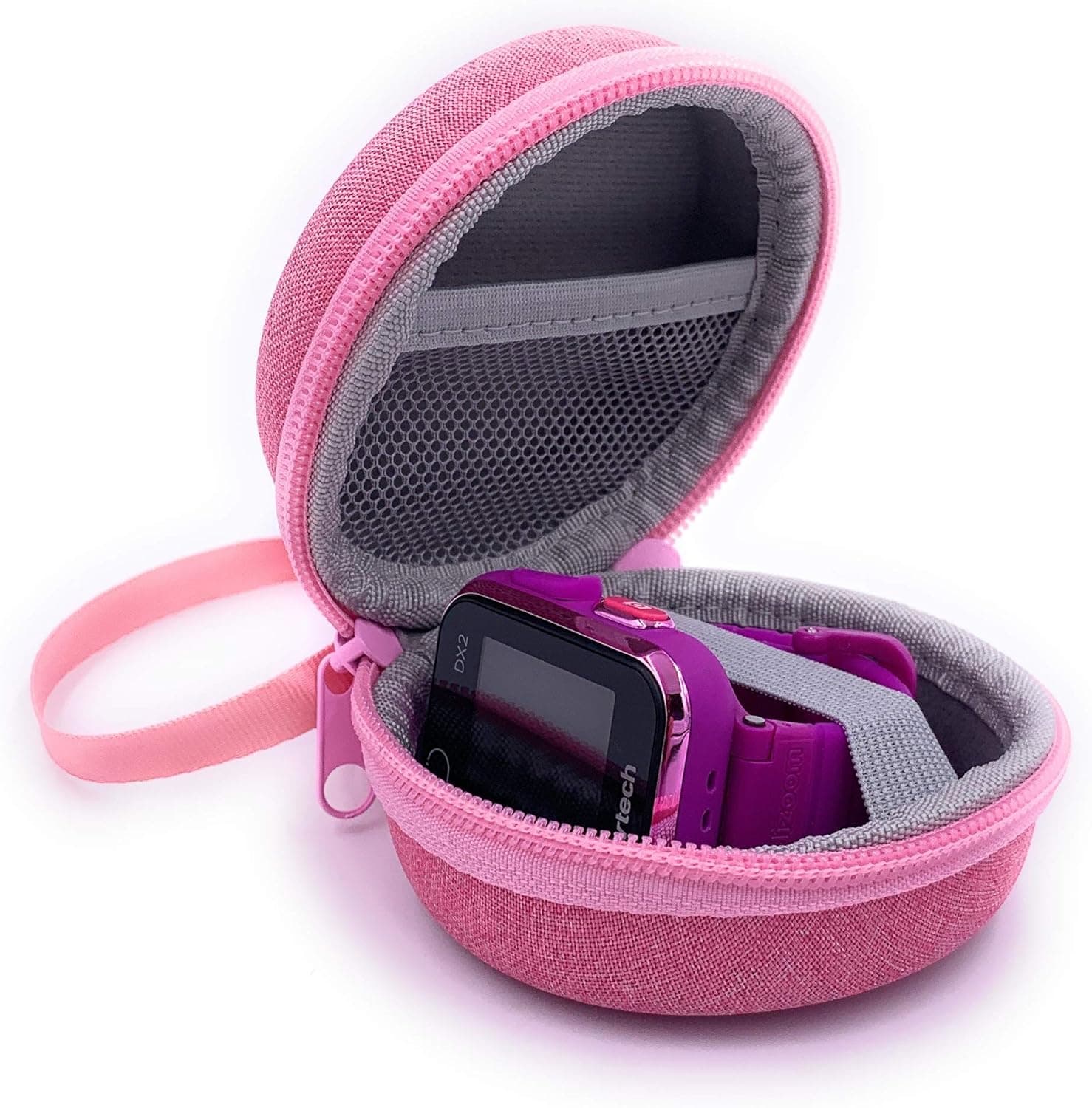 xcivi New Carrying Case for VTech KidiZoom Smartwatch DX4, DX3, DX2, gizmo watch/watch 2 and Little Tikes Tobi/Tobi 2 Robot Smart Watch for Kids, Compatible Vtech Kidizoom Smartwatch Accessory(Pink)