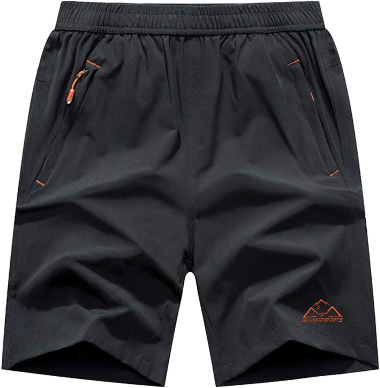 Rdruko Men's Quick Dry Hiking Shorts Lightweight Running Gym Outdoor Active Shorts with Zipper Pockets