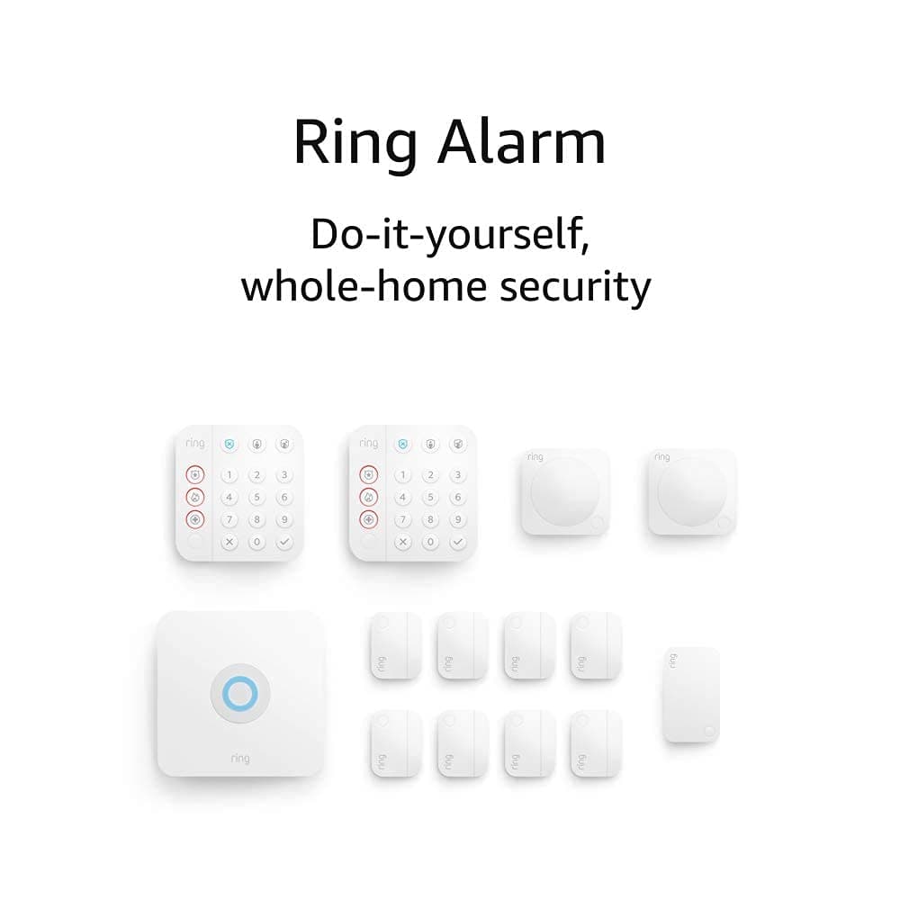 Ring Alarm 14-Piece Kit (newest model), Wireless smart home or business security system, expandable, easy setup, Mobile App Control, 24/7 Professional Monitoring, Alexa Compatible