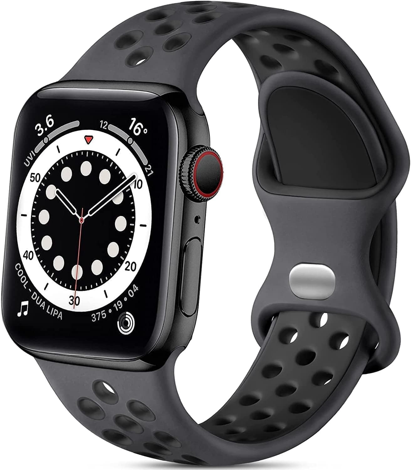 Lerobo Compatible for Apple Watch Band 44mm 45mm Series 10 11 46mm 42mm 49mm Men Women,Soft Silicone Breathable Sport Band Compatible for Apple Watch Ultra SE 3 2 for iWatch Series 9 8 7 6 5 4 3 Black