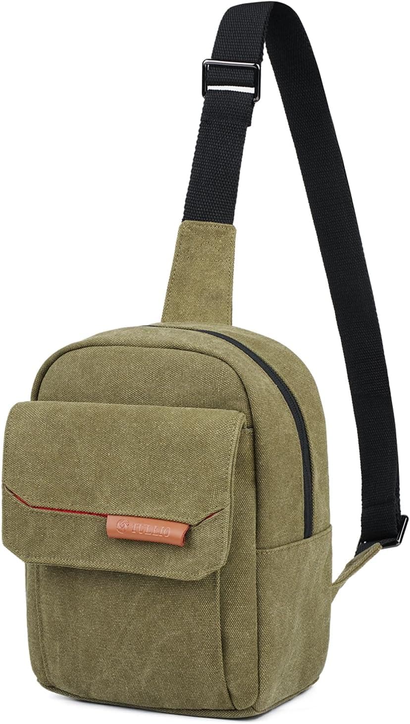 TULLIO Camera Bag Small, Crossbody Camera Bag Purse Waterproof Canvas Shoulder Photo Case Photography Sling Bag for Mirrorless or DSLR SLR