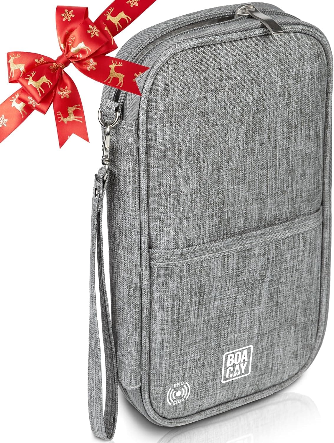 BOACAY Travel Document Organizer with RFID, Family Passport Holder, Wallet for Women & Men, Portable & Waterproof Case for Cards, Boarding Pass, Money