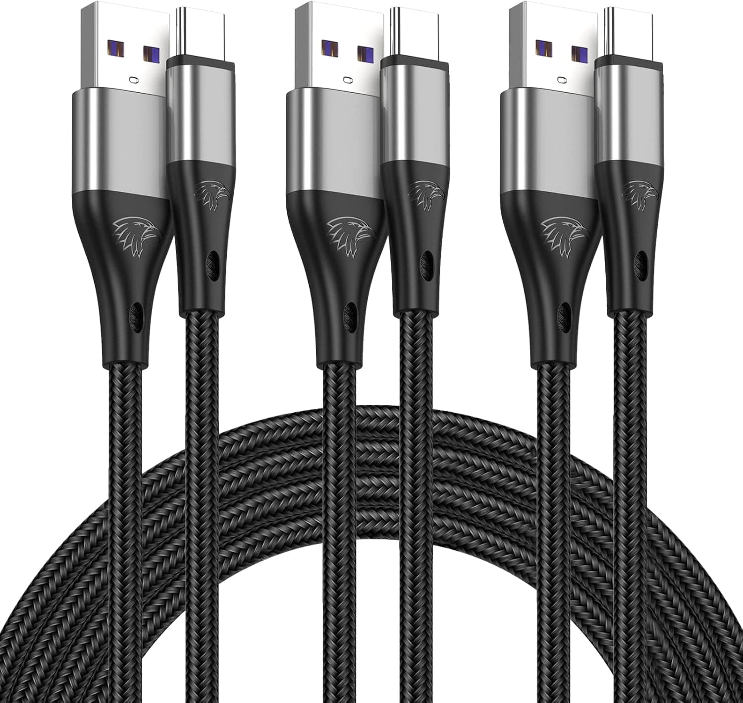 USB to USB C Cable,3Pack 10ft Premium Nylon Braided Fast Charging,3A Rapid Charger Cord,Long Type C to A Cable Compatible with Samsung Galaxy S22 S21 S20 S10 S9 S8 Plus,Note 20 10 9 8,LG V50 V40