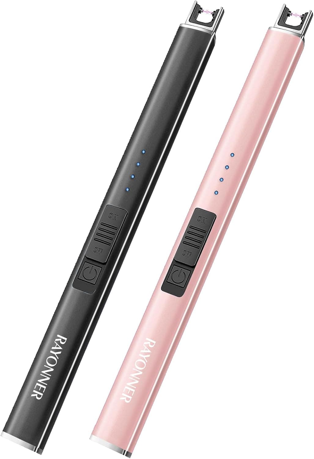 RAYONNER Electric Candle Lighter, Christmas Stocking Stuffers Gifts for Women Mom Men Wife Sister, USB Arc Rechargeable Windproof Long Lighter for Candle BBQ Housewarming Birthday Gifts