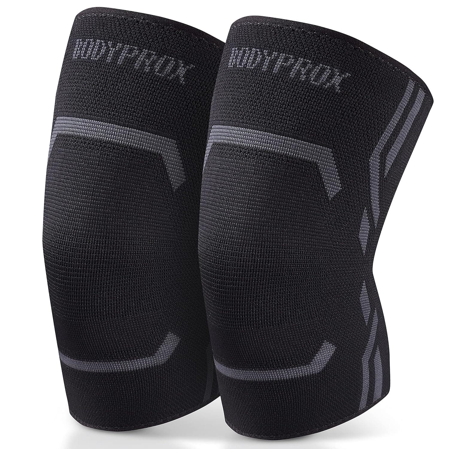Bodyprox Knee Compression Sleeve for Men and Women (2 Pack), Knee Support Brace for Running and Work out (Medium)