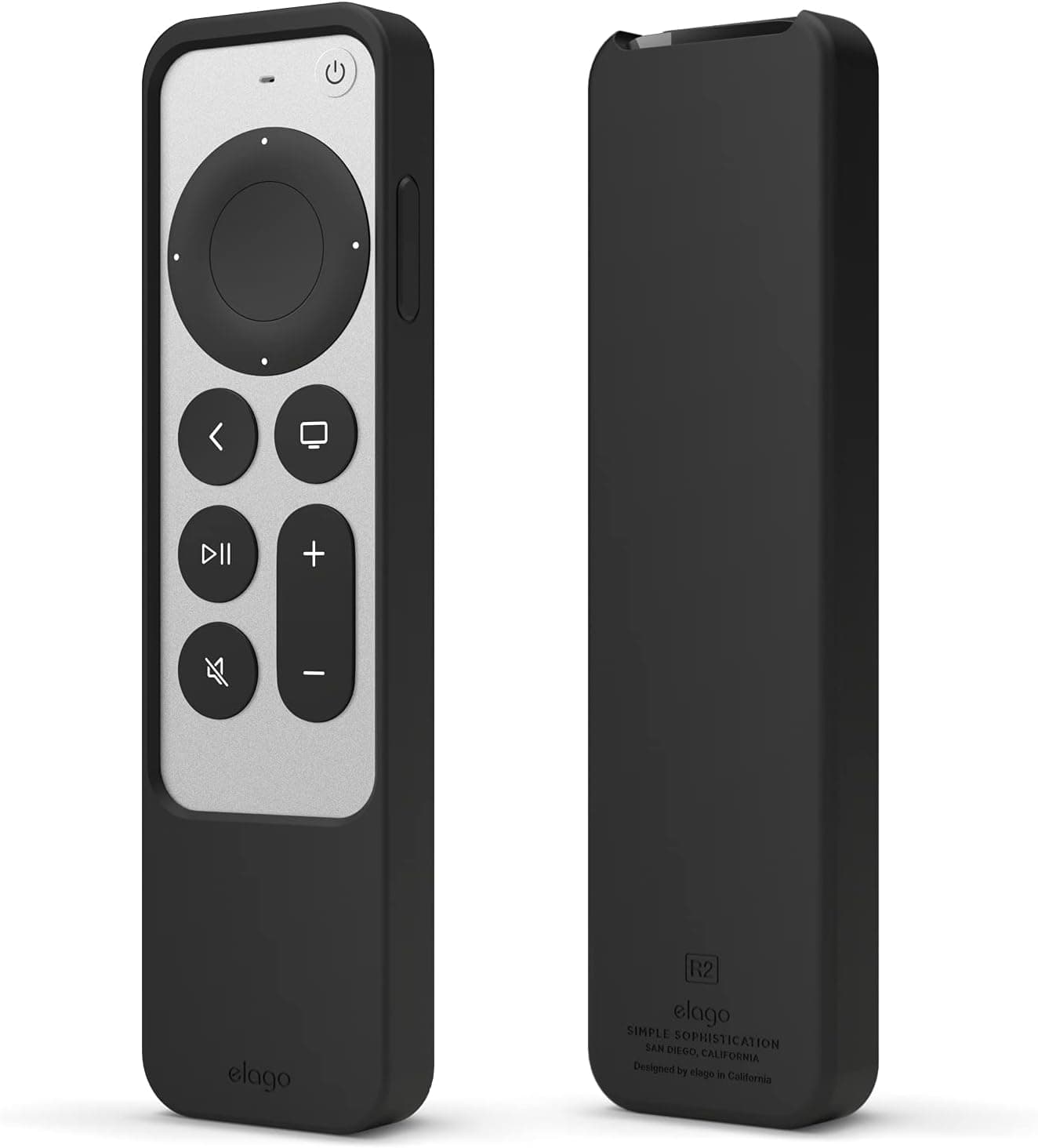 elago R2 Slim Case Compatible with 2022 Apple TV 4K HD Siri Remote 3rd Generation, Compatible with 2021 Apple TV Siri Remote 2nd - Slim, Light, Scratch-Free, Full Access to All Functions [Black]