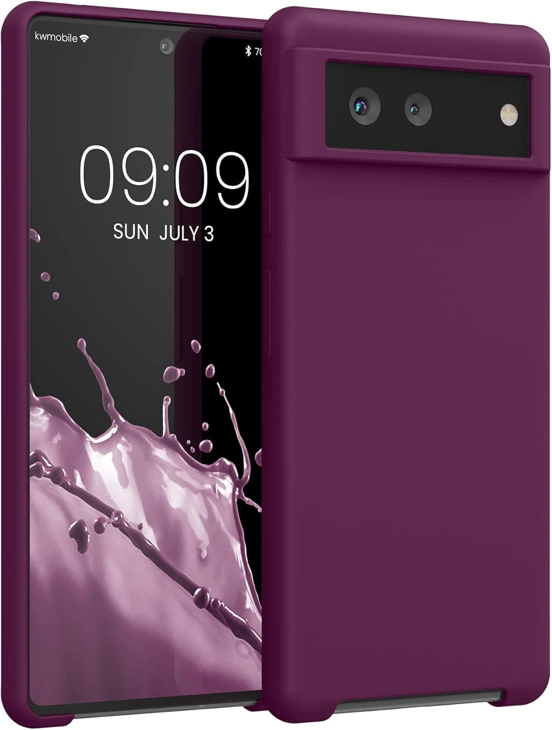 kwmobile Case Compatible with Google Pixel 6 Case - TPU Silicone Phone Cover with Soft Finish - Bordeaux Violet