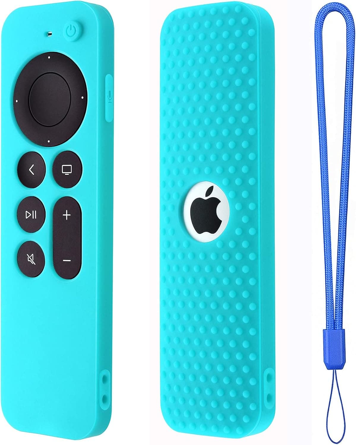 Hi Color Silicone Cover Compatible with Apple TV Siri Remote 3rd 2023 Shockproof Protective Case for Apple TV 4K 2nd 2021 Remote Sleeve with Lanyard(Mint Green)