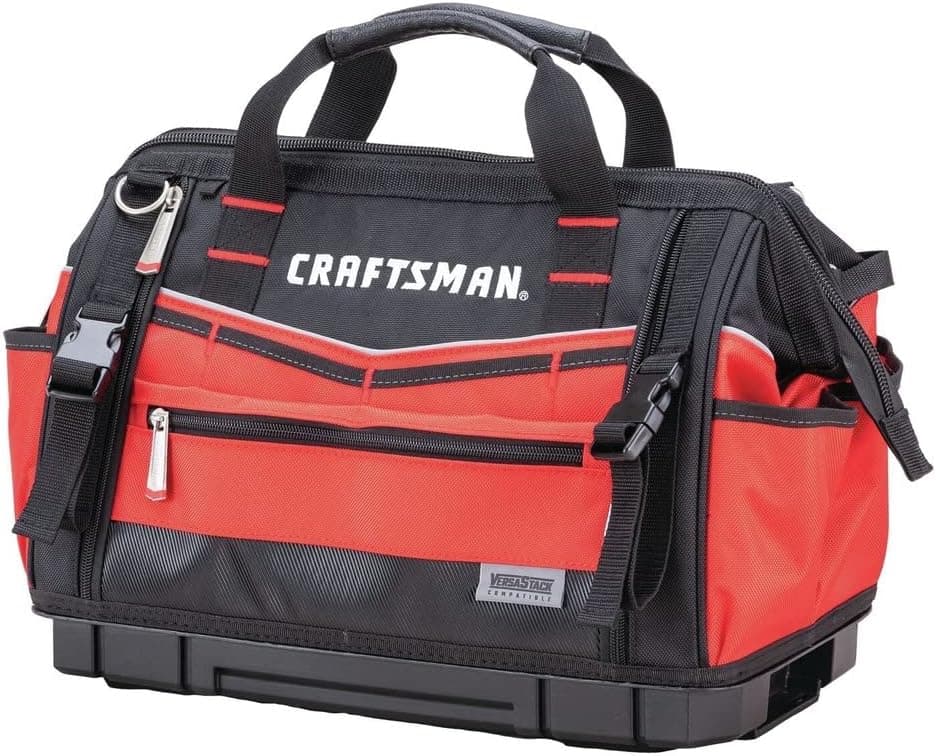 CRAFTSMAN VERSASTACK Zippered Tool Bag, 31 Pocket Organizer, Heavy Duty Tool Tote (CMST17622)