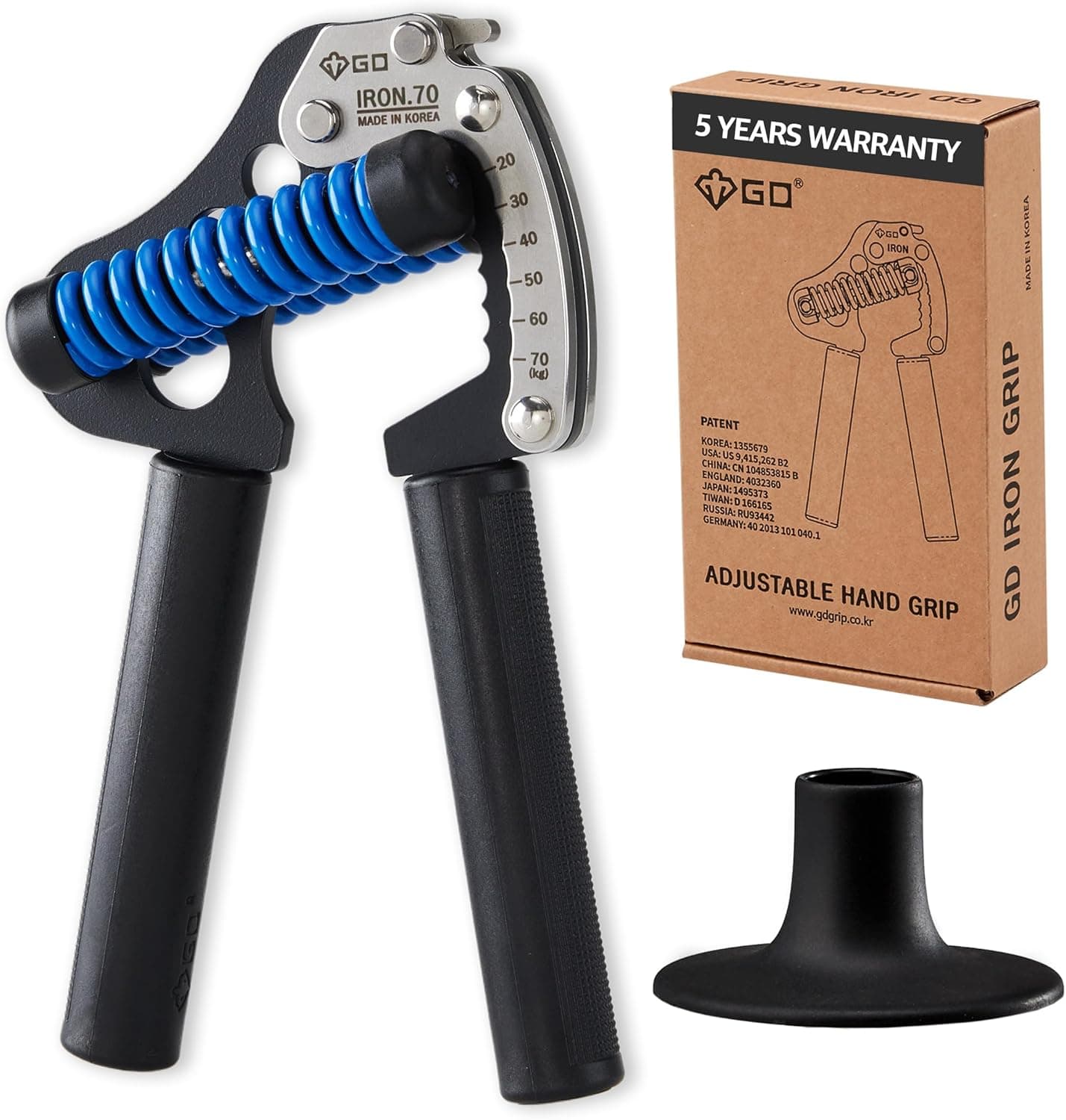 GD IRON GRIP 70 Hand Grip Strengthener (Adjustable hand grip) Wrist and Forearm Strength Trainer Hand Strengthner