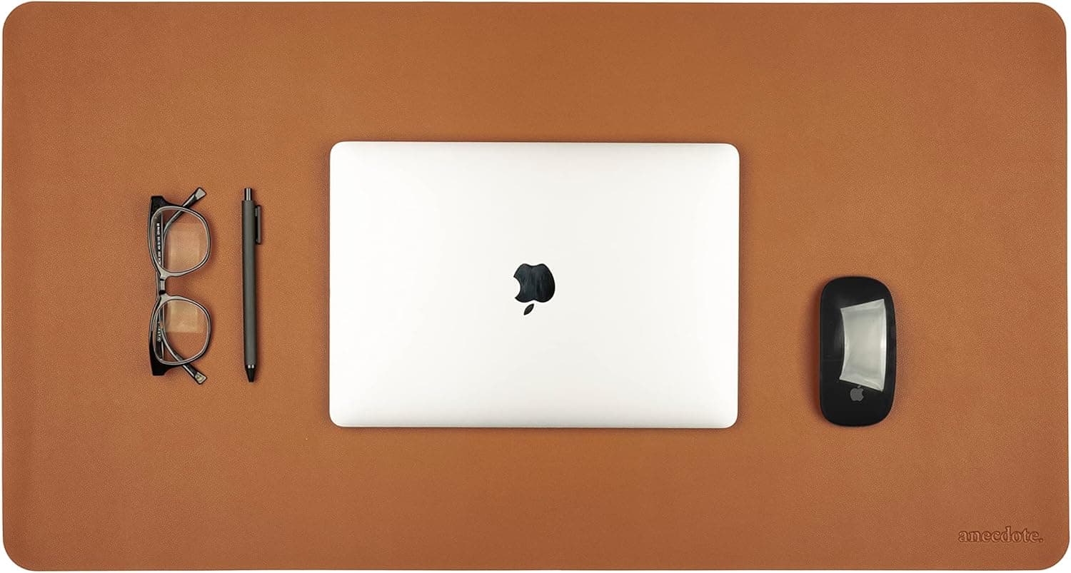 ANECDOTE Vegan Leather Desk Pad - 31.5"x17" Desk Mat for Your Office. This Quality Large Mouse Pad has Chic Elegance, Professional Look & Satisfying Touch - The Perfect Leather Mouse Pad for You!