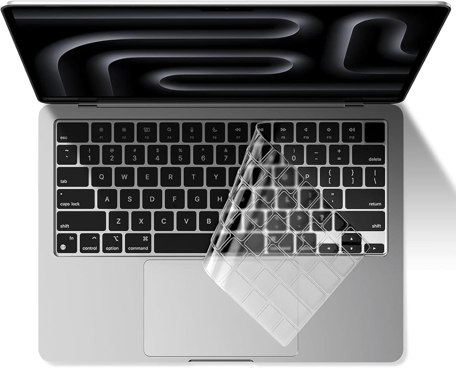 EooCoo Premium Keyboard Cover Skin Ultra Thin Protector, Compatible with M5 MacBook Pro 14" 16" M4 M3 M2 M1 Pro Max Chip, 2025-2021 MacBook Air 15" 13.6" M4 M3 M2 Chip, Clear