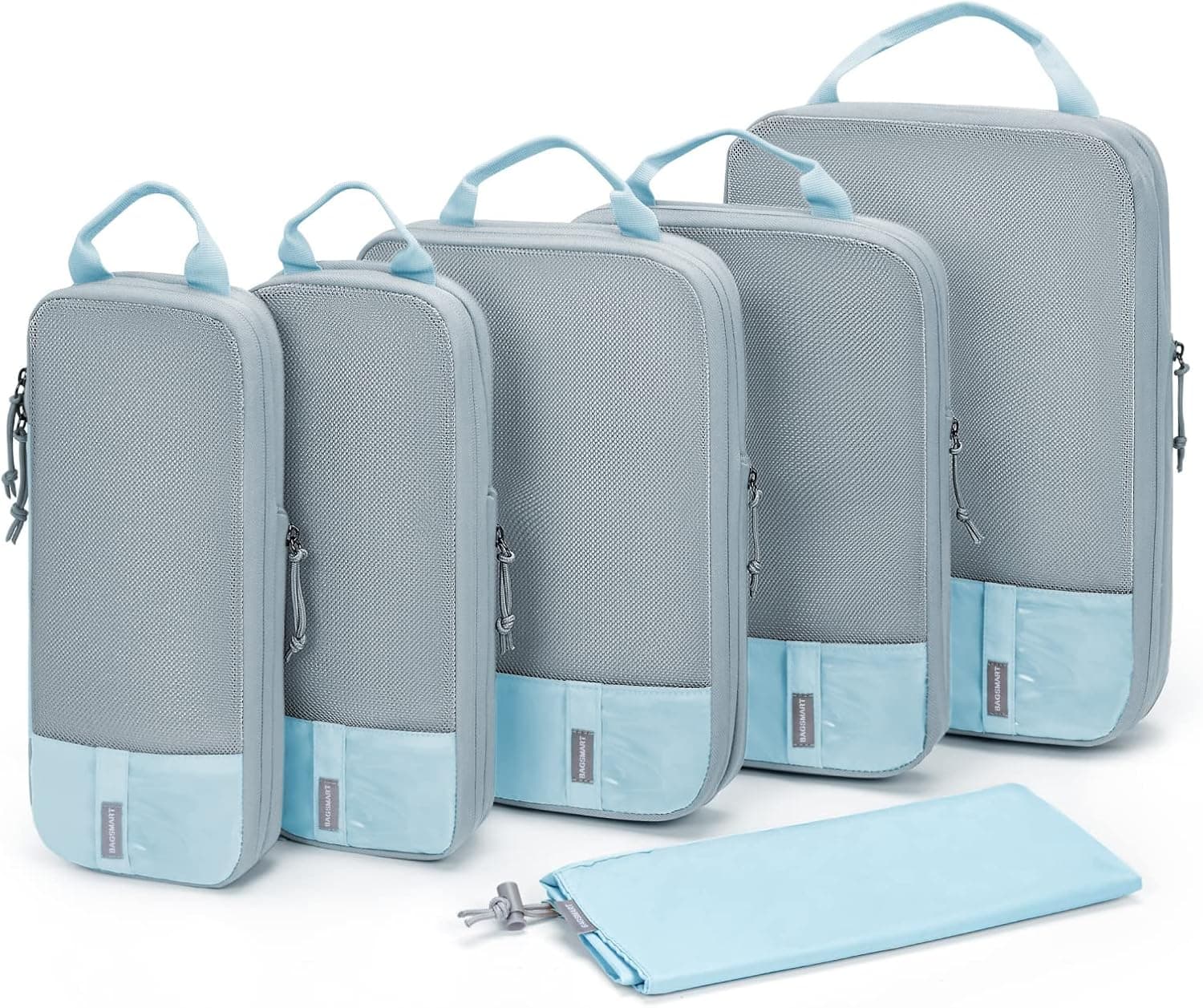 BAGSMART 6 Set /4 Set/2 Set Compression Packing Cubes for Travel, Lightweight Luggage Organizer Bags, Durable Space Saver Bags Travel Essentials