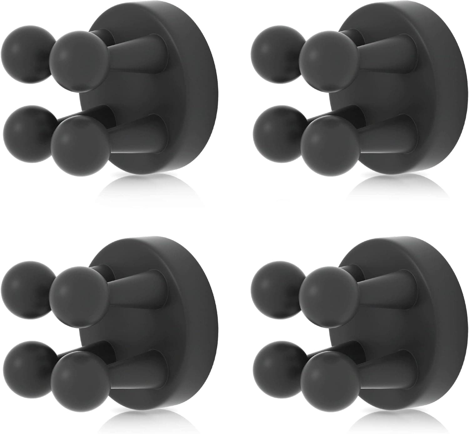 XoYoZo 4 pcs Silicone Toothbrush Holder Multi-Function Hook Waterproof self Adhesive Single Toothbrush Hook Plug Holder for Wall for Hanging Bathroom Kitchen Living Room Office