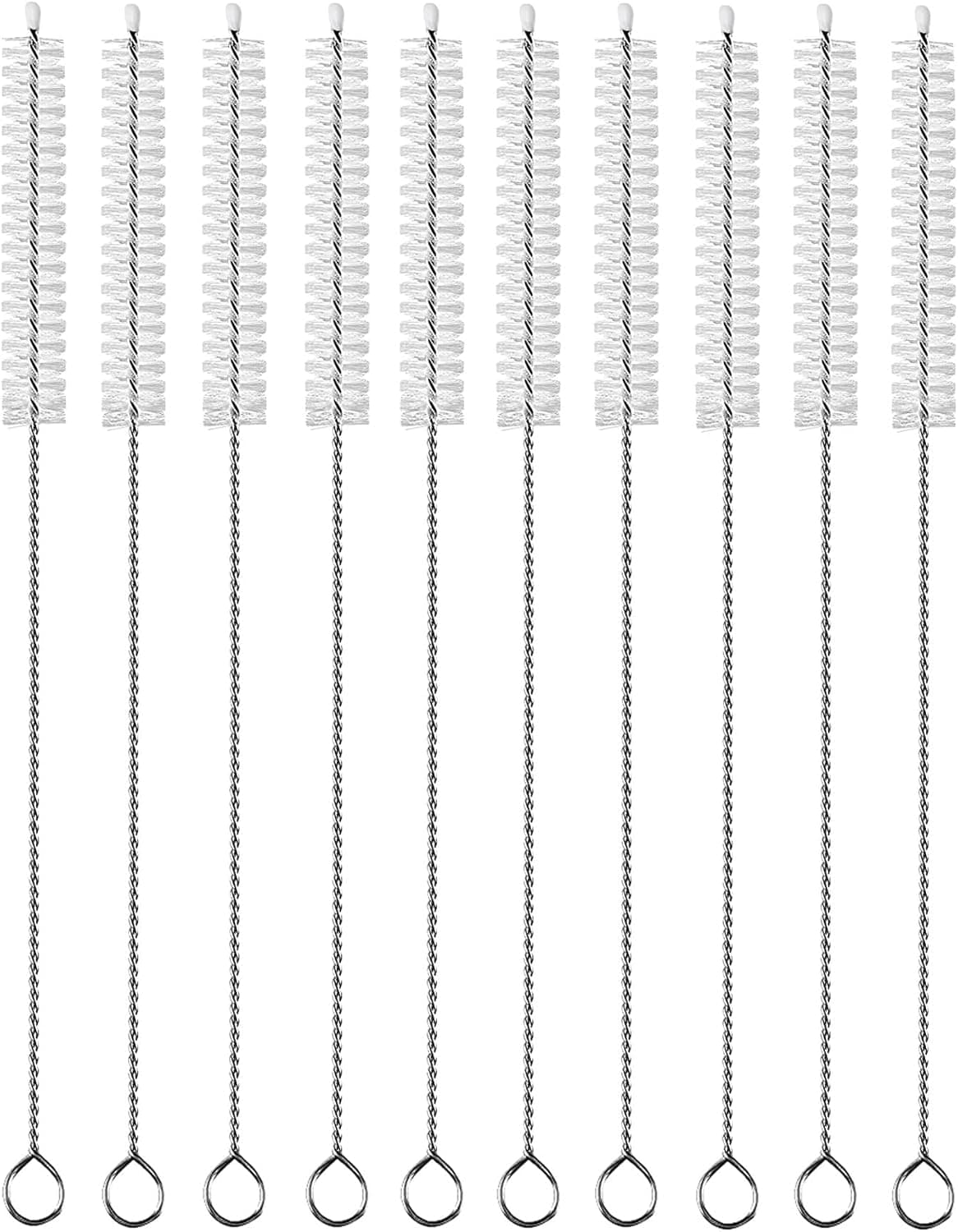 Straw Cleaner Brush Extend 12 inch, Extra Wide 12mm diam Pipe Cleaners, Extra Long Straw Brush for Sippy Cup, Water Bottle and Tubes, Drinking Straw Cleaning Brush Set 10 Pack