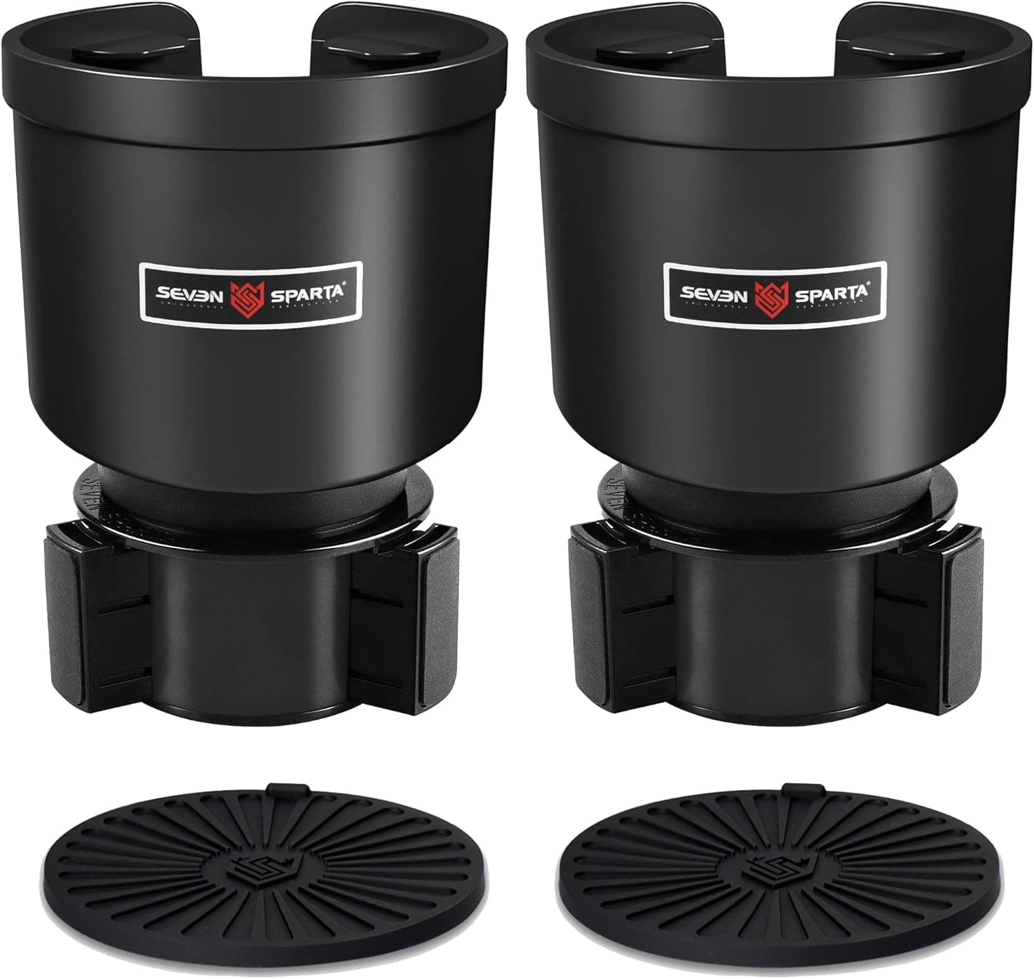 Upgraded Car Cup Holder Expander Adapter with Offset Adjustable Base, Compatible with Yeti 14/24/36/46oz Ramblers, Hydro Flasks 32/40oz, Other Large Bottles Mugs in 3.5"-4.0", 2 Pack