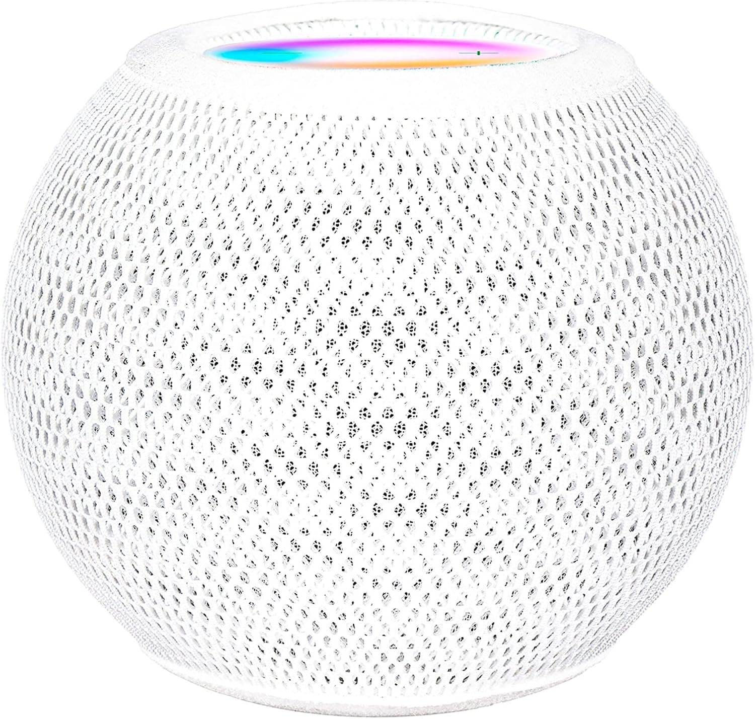 Homepod Mini Speaker Dust Cover Suitable for Homepod Mini Speaker, Mesh Speaker Cloth, Smart Cover with Charging Hole, High-Grade Nylon (White-1Pcs)