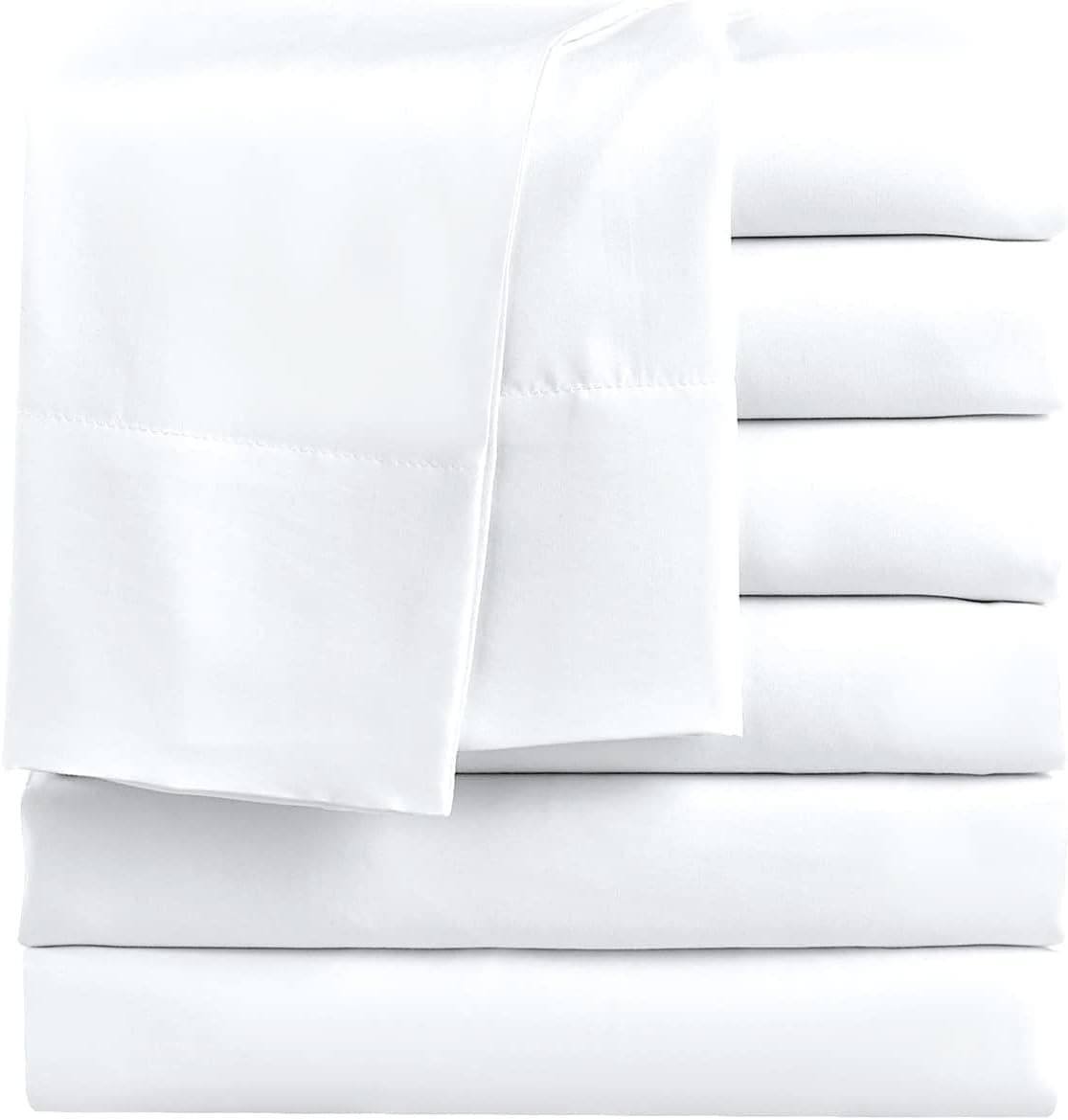 FreshCulture Twin Flat Sheets Only, Pack of 6, Soft Microfiber Bedding Sheets for Home, Salons, Hotels, Bulk Flat Sheets Only Twin Size (White)