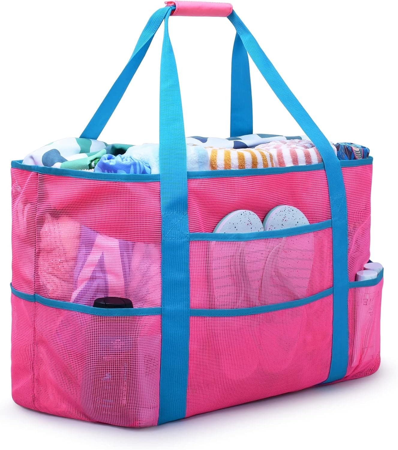 oscaurt Mesh Beach Bag Extra Large Waterproof Sandproof Beach Tote Pool Swim Bag Travel Vacation Essentials