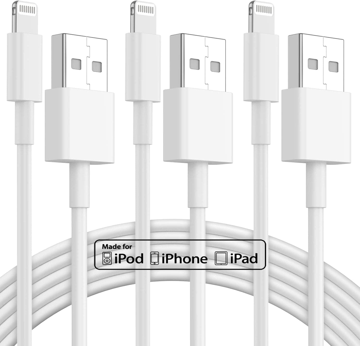 2pack 10ft iPhone Charger, [Apple MFi Certified] Long iPhone Charger Cord 10 ft, Apple Lightning to USB Cable, 10 Foot Fast Charging Cords for iPhone Charger 14/13/12/11/13 Pro/13 Max/X/XS/XR/XS