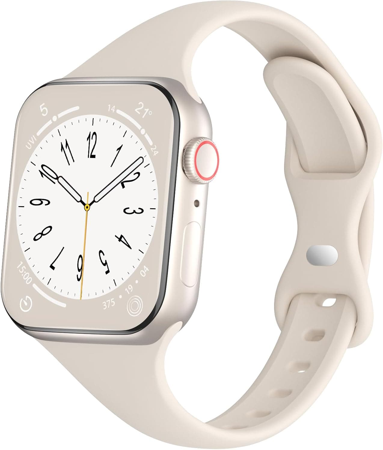 Sport Slim Silicone Bands Compatible for Apple Watch Band 38mm 42mm 40mm 44mm 41mm 45mm 46mm 49mm, Thin Narrow Replacement Strap Wristband for iWatch Series 11/10/9/8/7/SE/6/5/4/3/2/1/Ultra Women Men