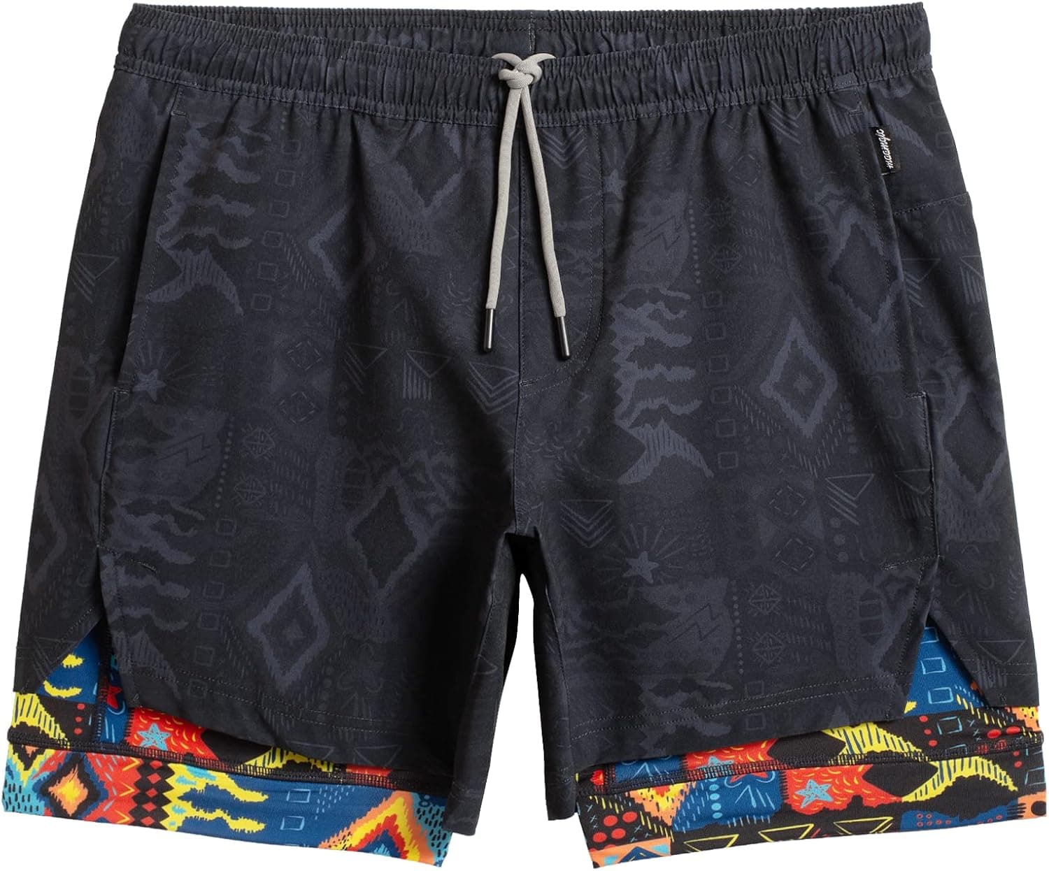 maamgic Mens Workout Shorts 2 in 1 Stretch 5" Gym Shorts Running Shorts with Compression Liner Zip Pocket