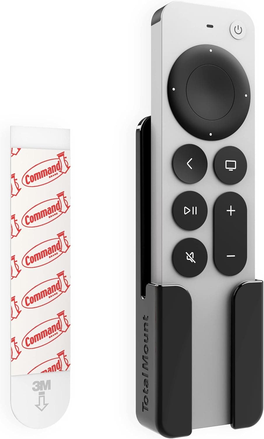 TotalMount Holder for Apple TV Remote – Never Lose Your Apple TV Siri Remote Again (Holder Includes Removable Adhesive to Prevent Wall Damage)