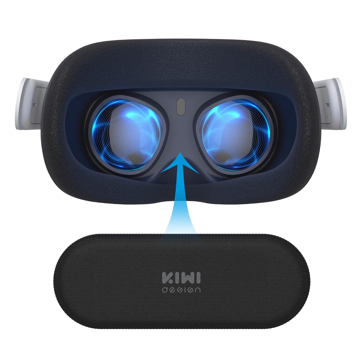 KIWI design VR Lens Protector Cover, Compatible with Vision Pro, Quest 3/2/1, Rift S, Valve Index, Pico 4, and HP Reverb G2, Dust Proof Cover, Washable Protective Sleeve, Anti-Scratch, Black