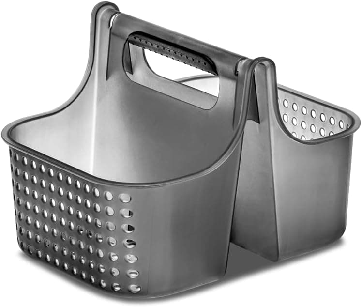 madesmart Small Soft Grip Under Sink Bathroom Storage, Multi-Purpose Home Organization, EPA Certified, Premium Antimicrobial Carbon