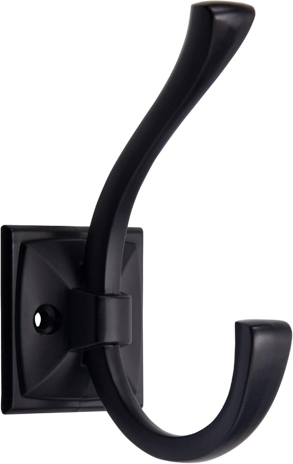 TUNNY 5 Pack Antique Design Wall Hanging Coat Hooks - Matte Black Coat Hooks Towel Hook for Entry Shoe Cabinet, Wardrobe Bathroom Bedroom Furniture Hardware