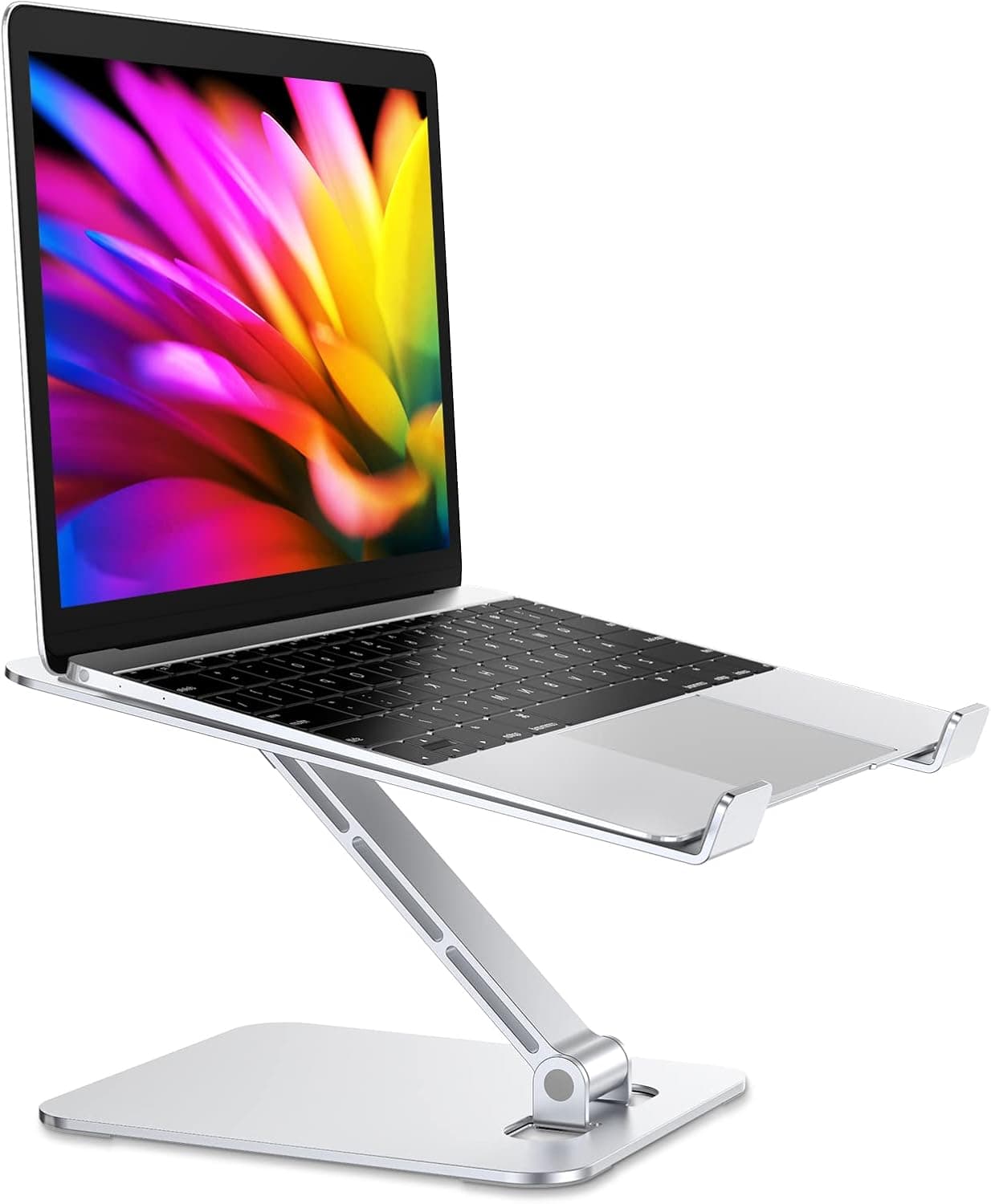 Foldable Laptop Stand, Height Adjustable Ergonomic Computer Stand for Desk, Aluminum Portable Laptop Riser Notebook Mount Compatible with MacBook Pro Air, HP, Dell 10-16"