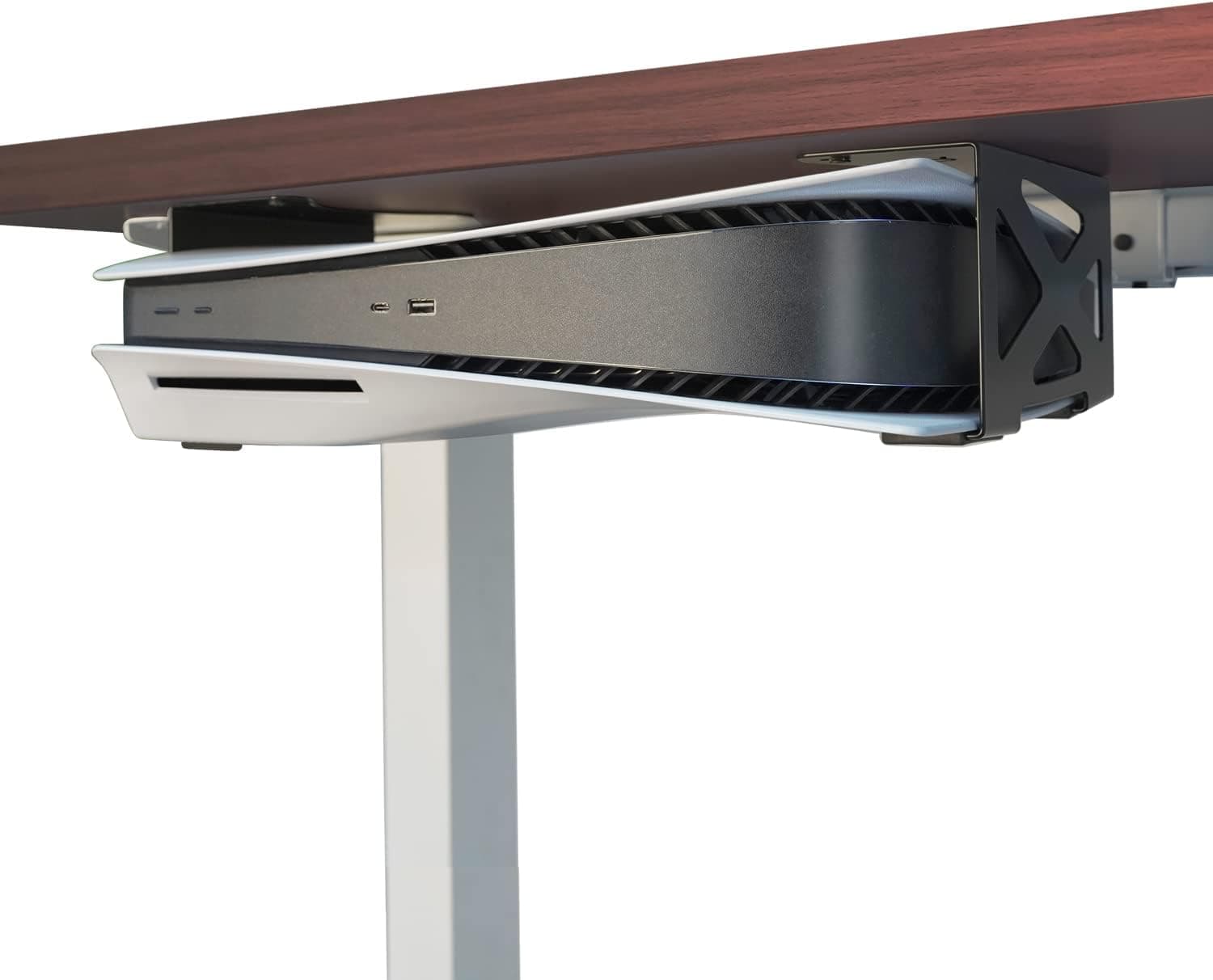 Monzlteck Under Desk Holder for PS5/PS5 Slim/Pro,Stealth Mount Compaitble with PlayStation 5 Disc & Digital Edition Console,Space Saving,DP-05