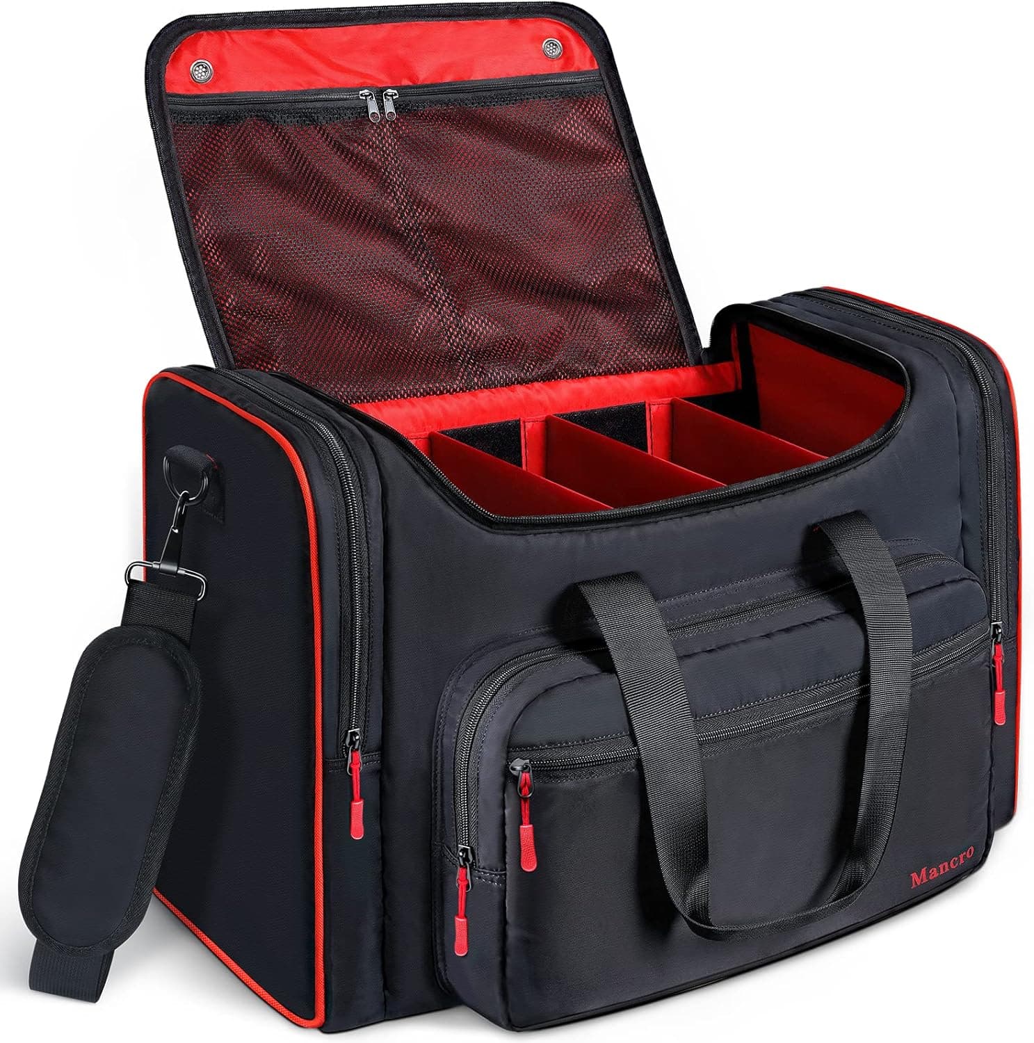 Mancro Padded Sneaker Bag, Sneakerhead Gifts, Shoe Travel Bags Fit 4 Pairs with Insulated Pocket and Shoulder Strap, Multi-functional Sports Gym Duffle for Basketball, Shoes, Cloth