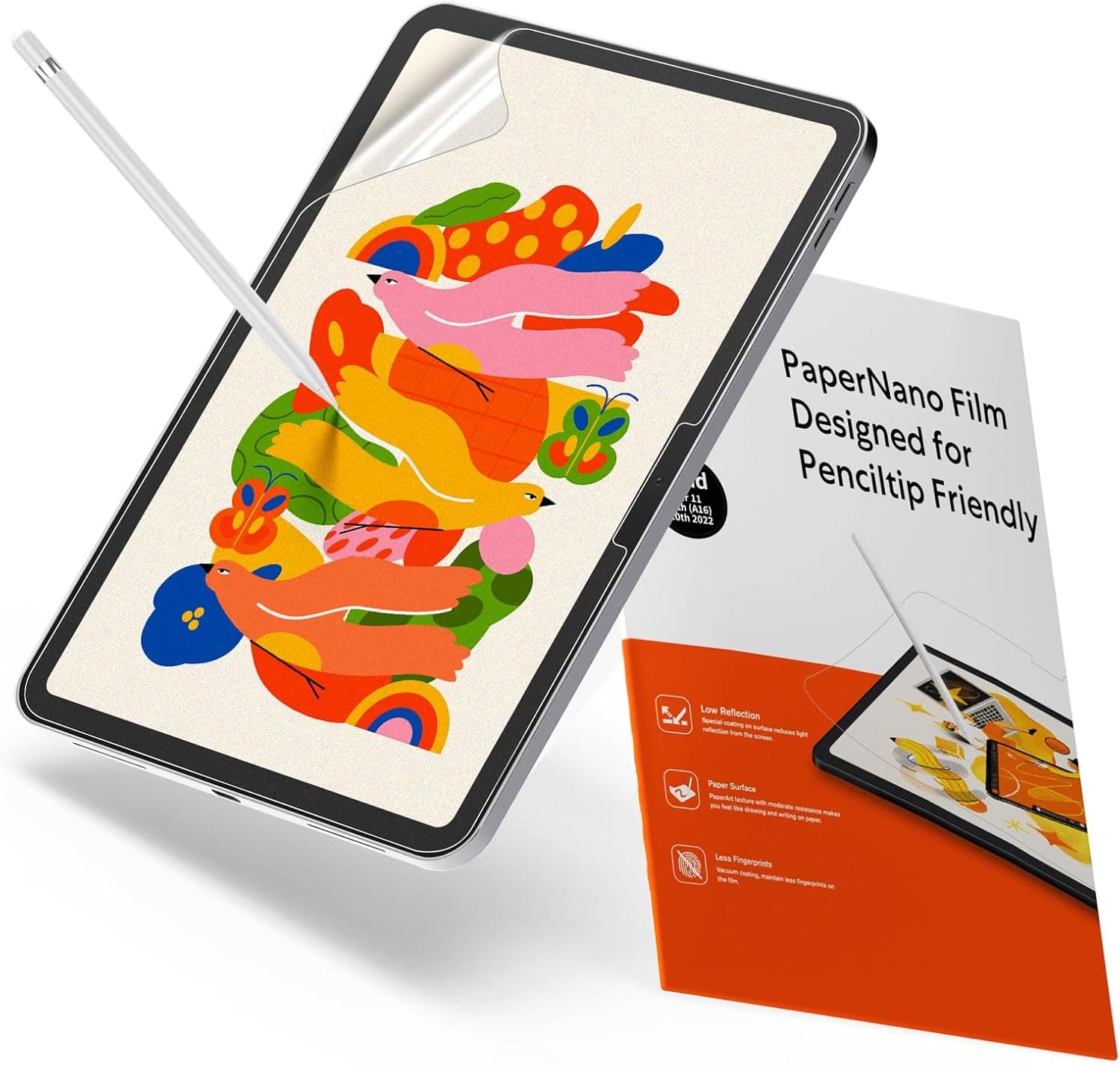 KCT 2 Pack Paperfeel Screen Protector Compatible with iPad A16 11th Generation 2025 11 inch/iPad 10th Generation 2022 10.9 inch & iPad Air 11 inch M3 2025 & M2 2024, Write as Real Paper, Anti Glare