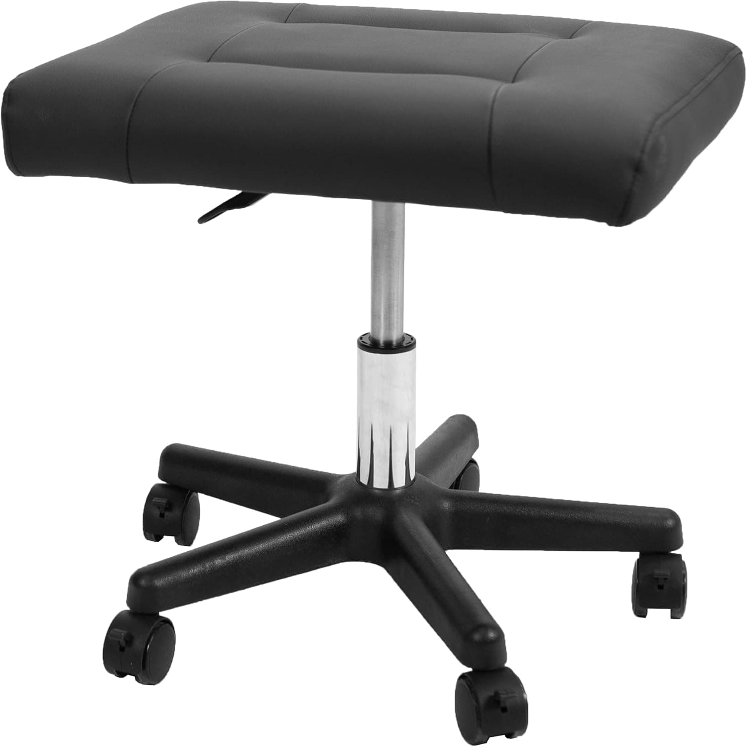 VIVO Mobile Under Desk Leg Rest Ottoman Adjustable Foot Stool for Home Office, Black, CHAIR-S04F