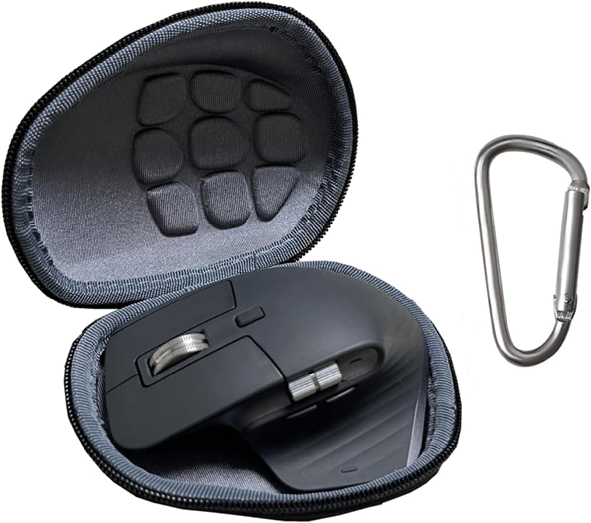 CANTOO Hard Travel Mouse Case for Logitech MX Master 3 / 3S / 2S / Advanced, Wireless Mouse, Travel Carrying Protective Storage Bag (with Carabiner Clip)