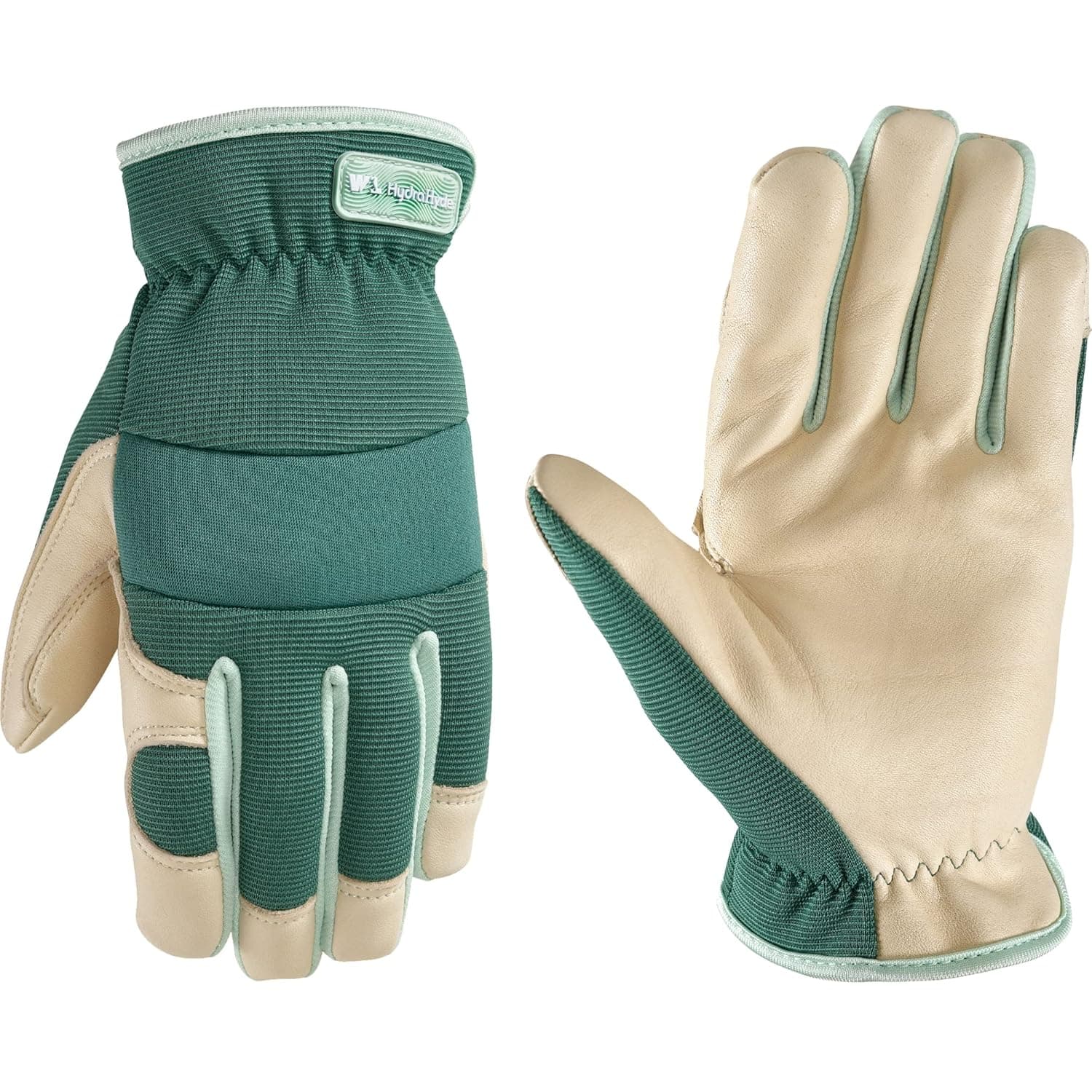 Wells Lamont Women's Work Gloves, Water-Resistant HydraHyde Gardening Gloves, Green, Small (3249S)