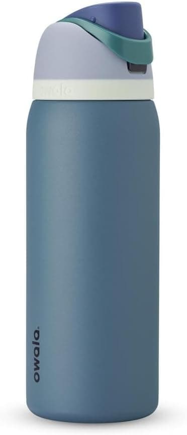 Owala FreeSip Insulated Stainless Steel Water Bottle with Straw, BPA-Free Sports Water Bottle, Great for Travel, 32 Oz, Denim