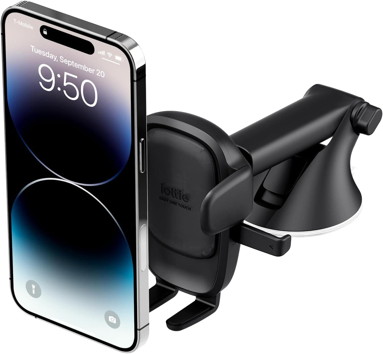 iOttie Easy One Touch Advanced Universal Car Mount Dashboard & Windshield Suction Cup Phone Holder for iPhone, Samsung, Google, All Smartphones