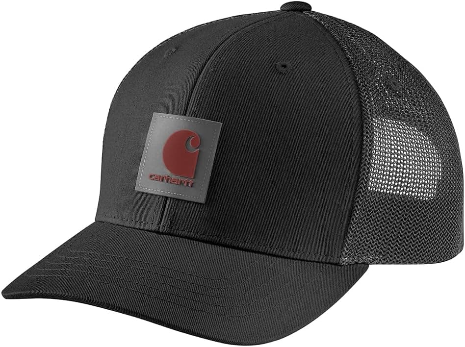 Carhartt Mens Rugged Flex Twill Mesh-Back Logo Patch Cap