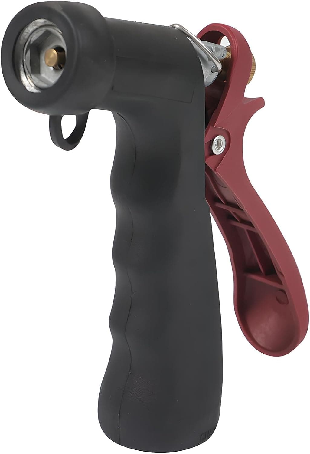 Industrial Nozzle - Heavy-Duty Hot or Cold Water Hose Nozzle, Enhanced Comfort & Durability (RedBlack)