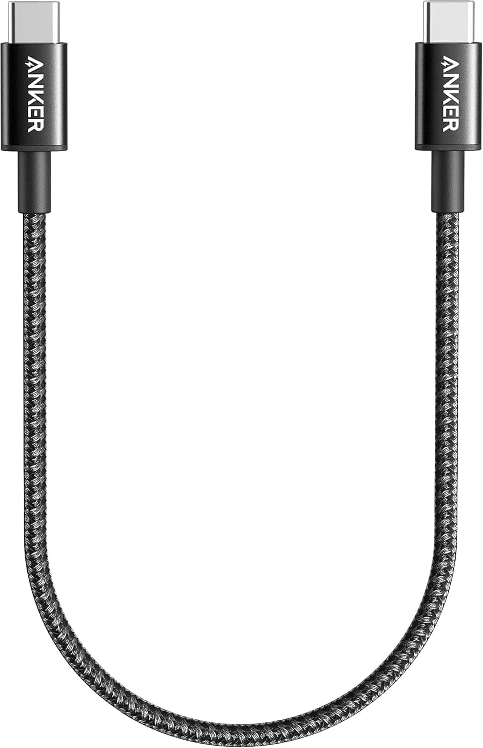 Anker USB C to USB C Cable, Type-C 60W Fast Charging Cable (1FT, 2Pack) for iPhone 17 Series, iPad mini 6 and More (Black)