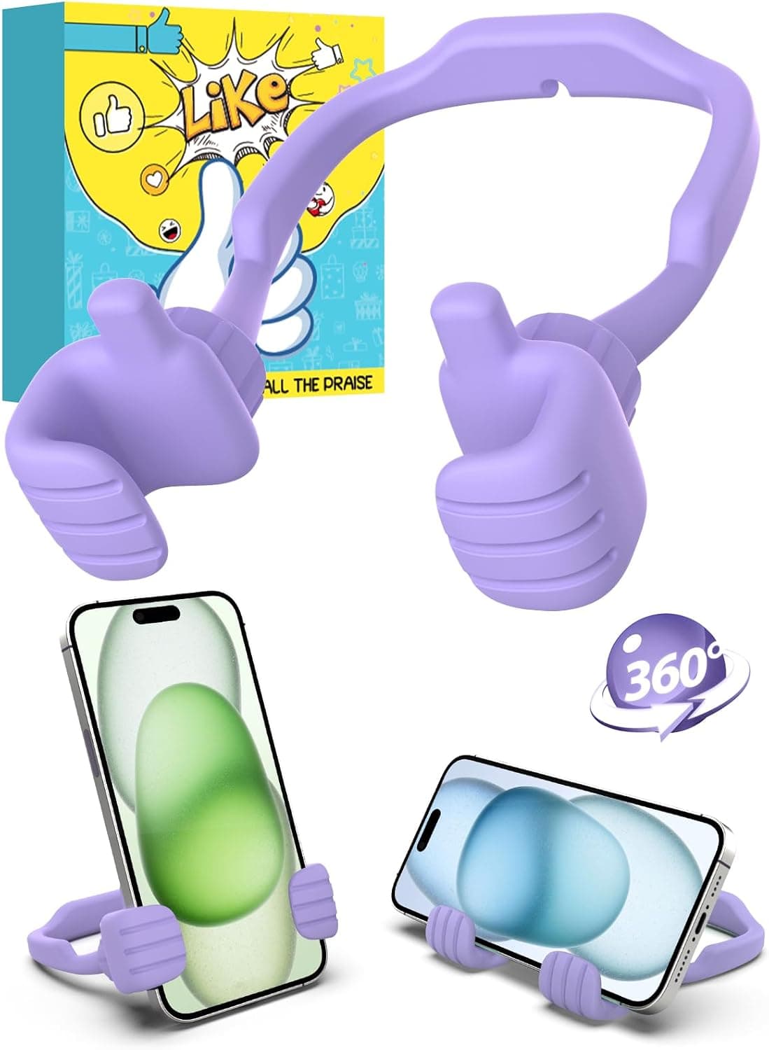 Christmas Stocking Stuffers for Teens Adults: Funny Gifts for Women Men Girls Boys Thumb Up Cell Phone Stand Holder Novelty Gadget for Mother Mom Wife Kid Dad Girlfriend Birthday Trendy Stuff Ideas