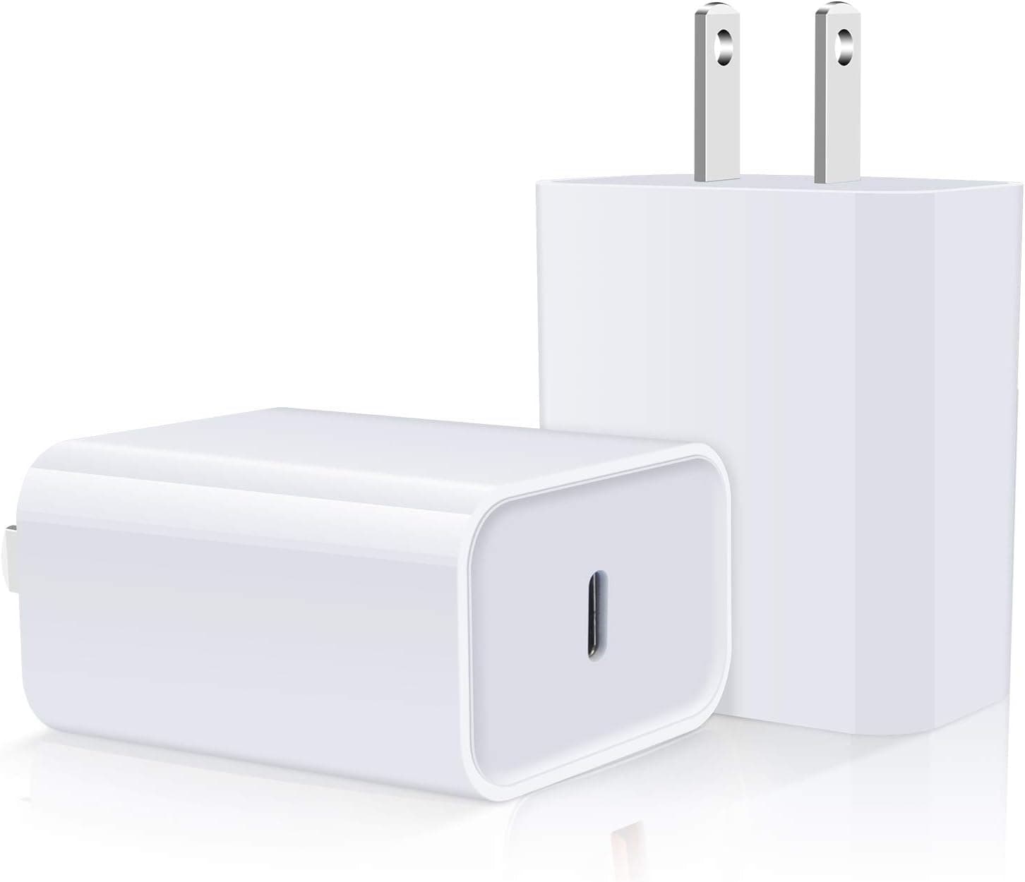 iPhone 16e Fast Charger Block, 2Pack 20W USB C Power Adapter Type C Wall Charger for iPhone 17/Air/17 Pro/17 Pro Max/16e/16/16 Pro/16 Pro Max/16 Plus/15/14/13/12/11/Pro/Max/Mini/SE/XR/XS, Pixel 10 9a