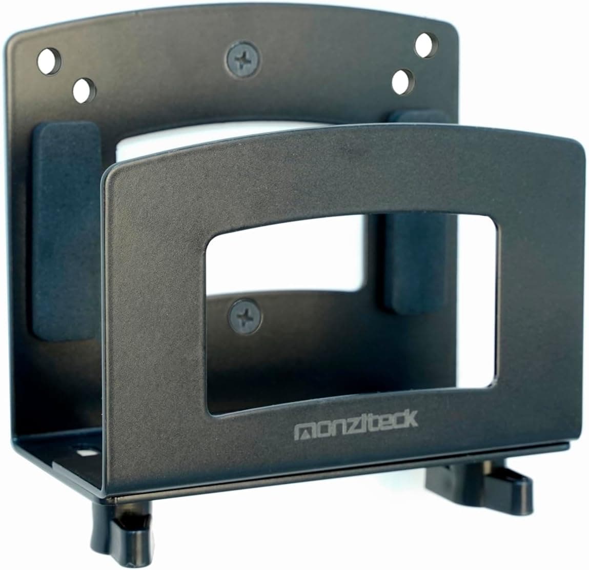 Monzlteck Adjustable Small Device Wall Mount Or VESA Mount Behind The Monitor |Design for Streaming Media Player, Switch, WII,Cable Boxes, Modems,Router,Power,mini pc,Mac mini,OptiPlex MFF and More