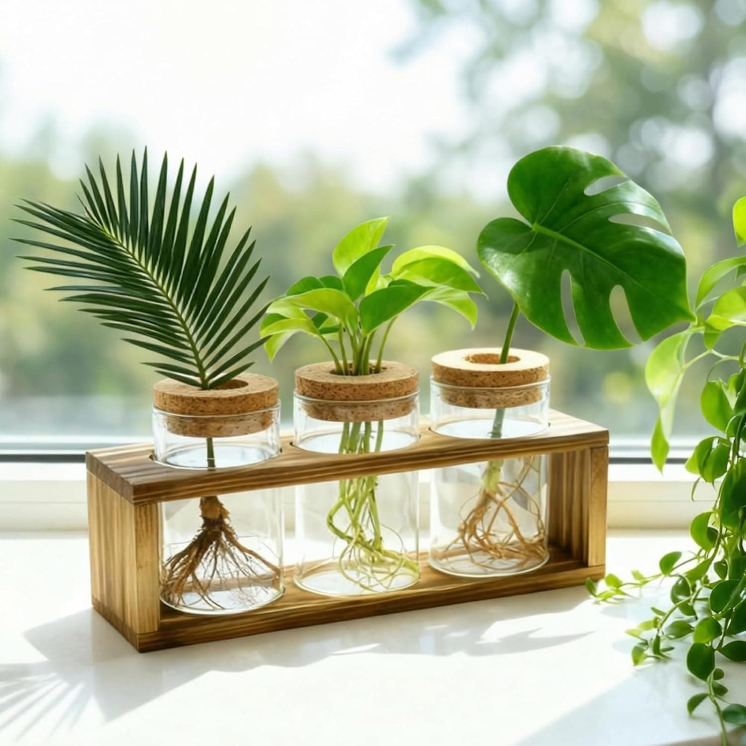 Propagation Stations, Plant Terrarium for Indoor Hydroponic Decor, Glass planters for Fresh Cuttings, Unique Birthday Gifts for Women & Mom, Home/Office Decor