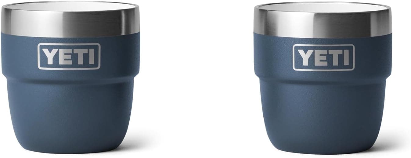 YETI Rambler 4 oz Stackable Cup, Stainless Steel, Vacuum Insulated Espresso/Coffee Cup, 2 Pack