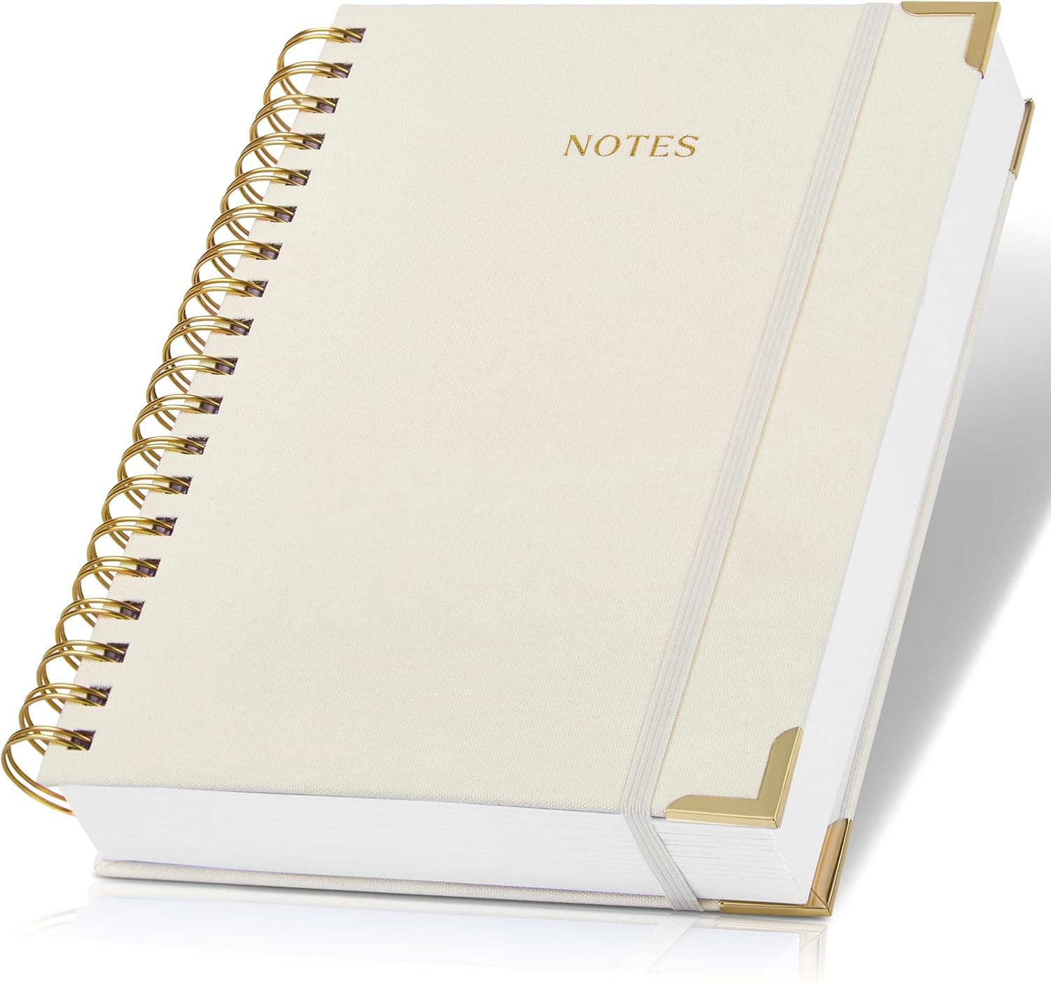 Aesthetic Thick Spiral Notebook Journal For Women in B5 Format - Modern Linen Hardcover College Ruled Note Book With 300 Lined Pages - Perfect For Writing And Staying Organized at Work or School