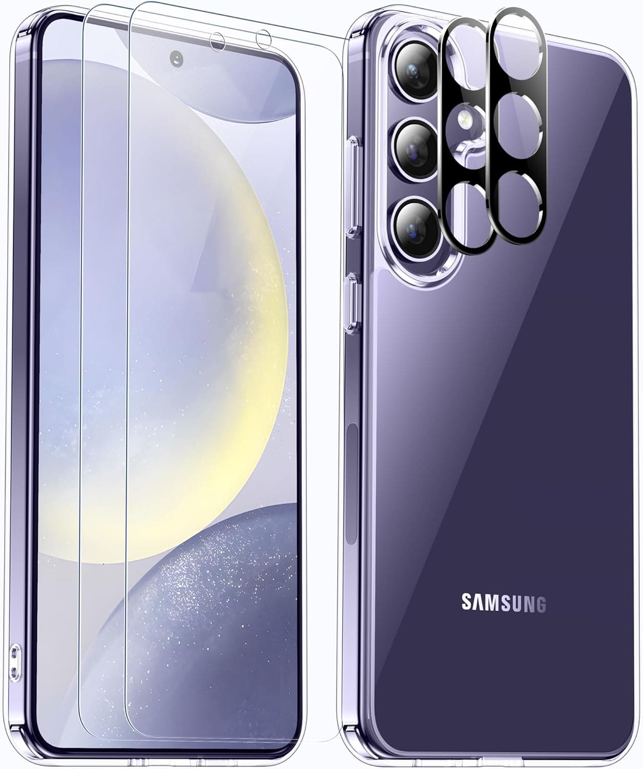 SPIDERCASE for Samsung Galaxy S24 Plus Case, [10 FT Military Grade Drop Protection] [Crystal Clear] [Not-Yellowing] Slim Fit Shockproof Anti-Scratched Rugged Phone Case, Clear